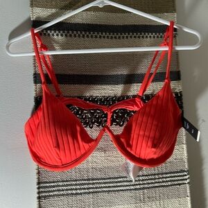 RVCA swim orange top Sz Large